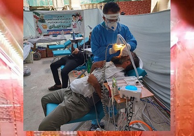 ارائه خدمات رایگان دندانپزشکی به زائران اربعین حسینی