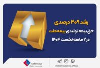 رشد ۴۰۹ درصدی حق‌بیمه تولیدی بیمه ملت