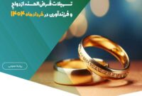 پرداخت ۱.۱۵۰ میلیارد ریال تسهیلات قرض‌الحسنه ازدواج و فرزندآوری در خردادماه ۱۴۰۴